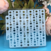 VERTICAL DOTS PATTERN MINI COOKIE STENCIL 13 BY 13 CM